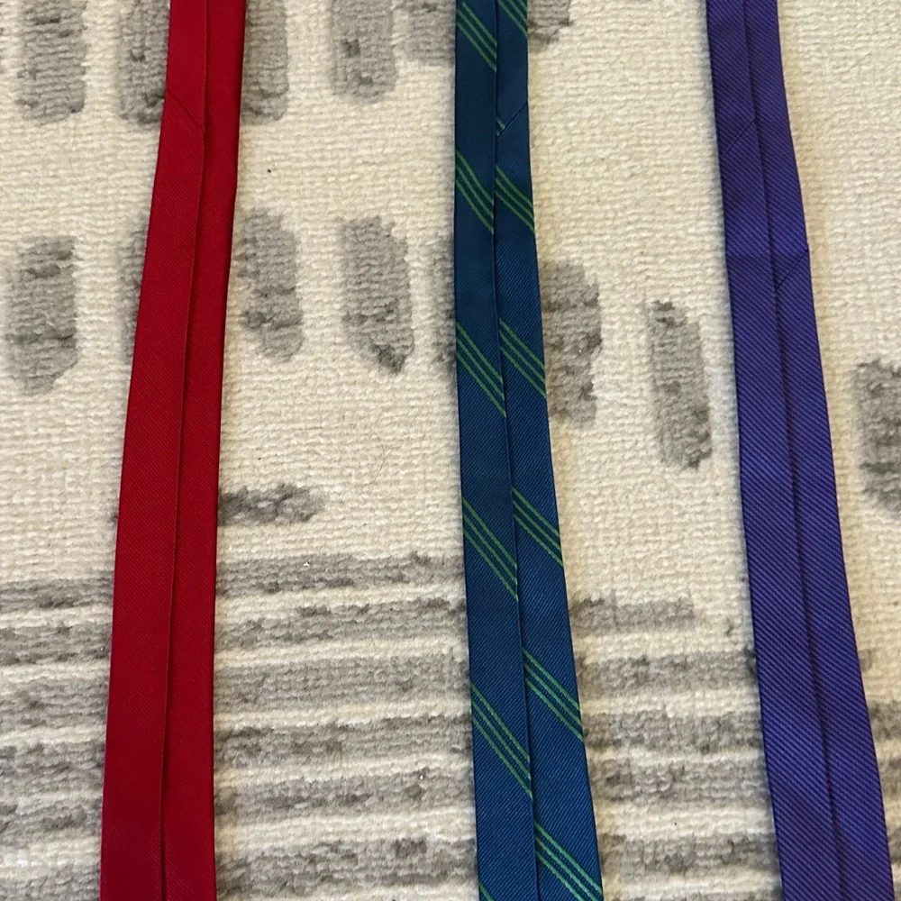 Classic Red, Green/blue, and Purple Crewcuts Tie Set